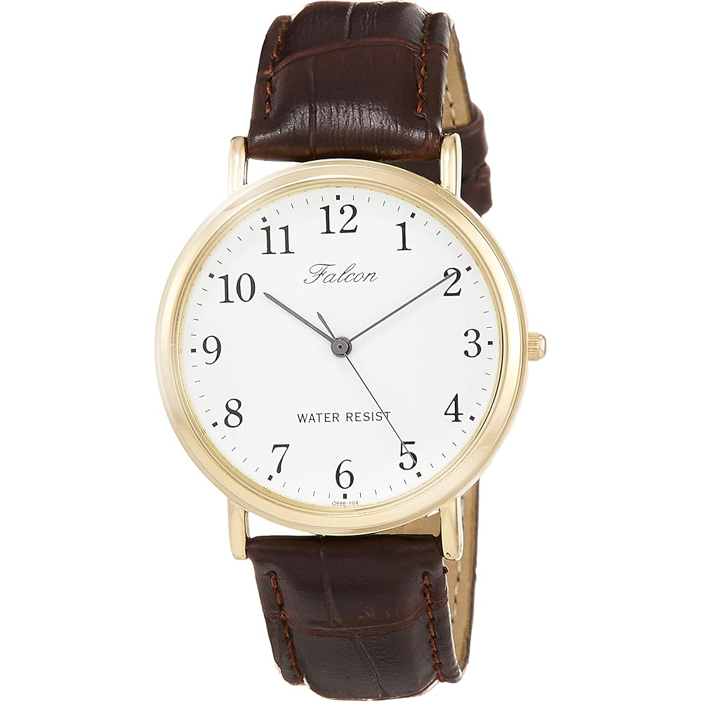 Citizen Q&Q Analog Waterproof Watch Brown Leather Strap Men s 40mm