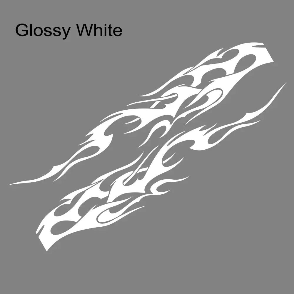 2Pcs Universal Vinyl Flame Graphics Car Body Side Stickers Flame Sports Racing Stripe Decorations Suitable For All Cars SUV