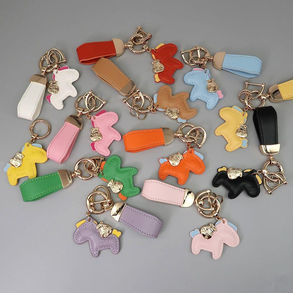 Year of Horse Horse Pendant Cartoon Zodiac Pony Bag Hanging Horse Car Keychain  Year of The Horse