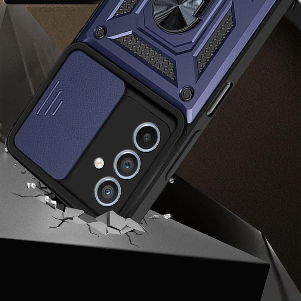 Armored case for Samsung Galaxy M35, CamShield Slide, blue