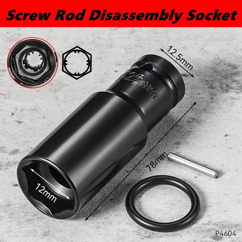 1/2Inch Drive Impact Socket Set 12/14/16mm Multifunction Screw Rod Scaffold Shelf Disassembly Sleeve CR-M Steel Impact Socket