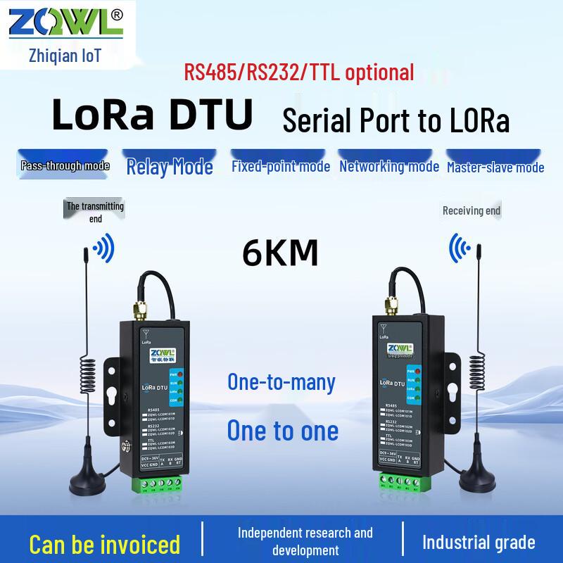 Zhiqian LoRa 433MHz RS485 Wireless Communication Module