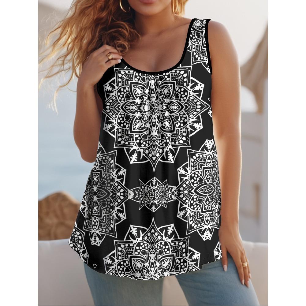 

Large Size Women s Summer Sleeveless 3D Animal Loose Vest Fashionable Comfortable Soft Breathable O Neck Vest L