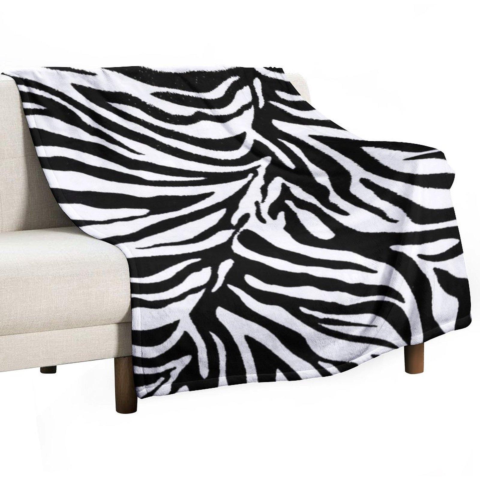 

Zebra Stripe 1 Black and White Throw Blanket Travel Luxury Thicken Decorative Throw christmas gifts Blankets 30x40in