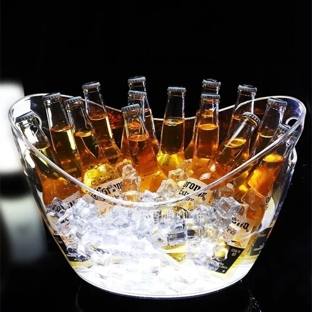 4/8/12L Transparante IJsemmer Anti-val Acryl Wijnkoeler Grote Capaciteit Champagne Flessen IJskoeler Zomer Cadeau