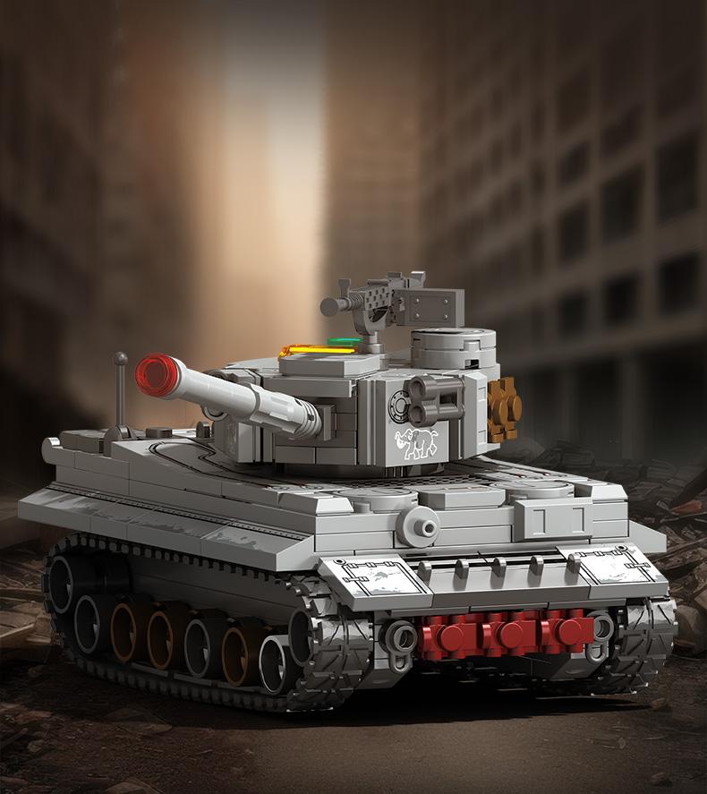 SEMBO BLOCK Tank Series Fight Tank Assemblage Creating Cubes Custom Creation Military Vehicle Soldiers Model Bricks Designed For Boys Birthday