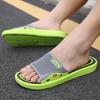Men's One-word Drag Sports Style Home Outdoor Beach Slippers Color Matching Breathable Large Size Breathable Large Size Sandals