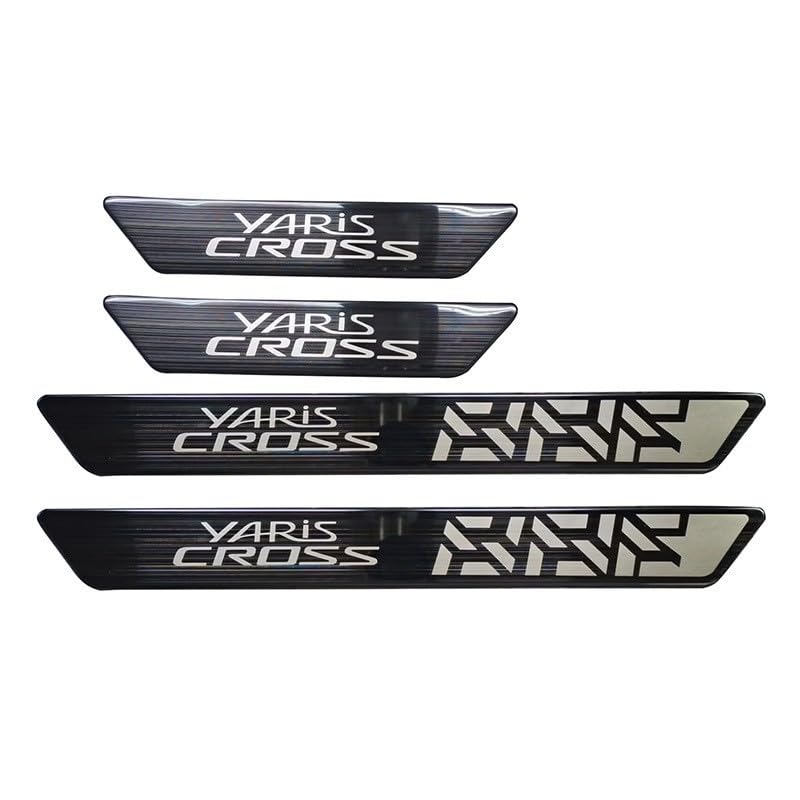 New Yaris Cross Custom Accessories Yaris Cross Design Side Door Step Guard Exterior Scuff Plate Stainless Steel Garnish Parts Set Uxi.Shop