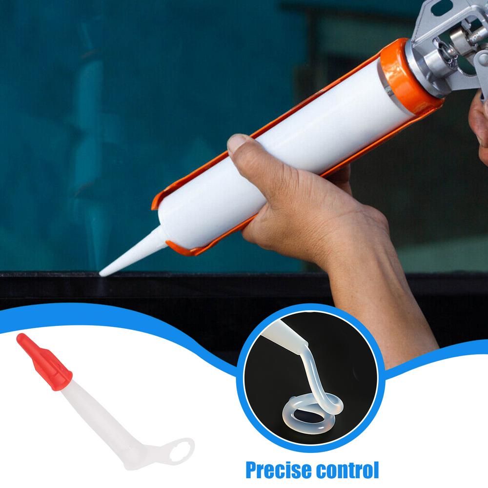 Caulking Nozzle Tips 6X Caulking Nozzle Applicator Set Finishing Tube Sealer Nozzles End Caps Tube Nozzle Tips For Bathroom