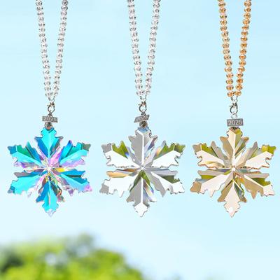 Annual Christmas Ornaments Crystal Snowflake Star, Sparkly Crystal Ornaments For Christmas Tree, Beautiful Christmas Ornaments For Women Girls