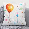 Buntes Aquarell-Ballon-Kissenbezug Niedliche Party-Dekoration Kissenhülle Kindergeburtstag Heimdeko für Sofa Schlafzimmer Wohnzimmer