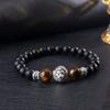 Natural Stone Bracelet, Tiger Eye, Black Matte Beaded Bracelet, Bohemian Men's Bracelet, Accessories