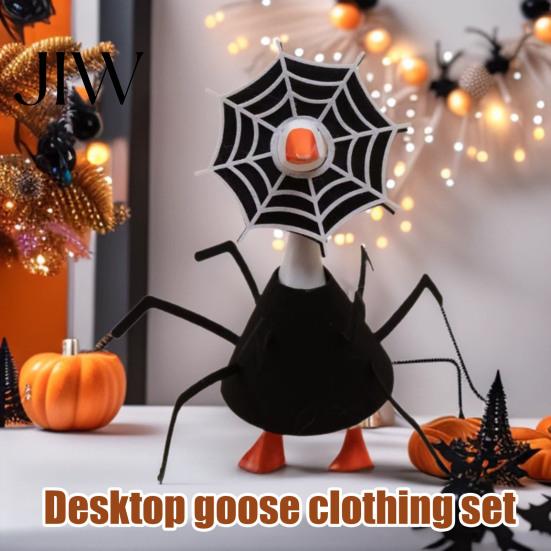 Festive Holiday Costumes for Desk Goose 1 Set Halloween Outfit, Cute Felt Spider or Turkey Clothes Costume, Funny Lobster Apparel 7 Inch Statue Unique