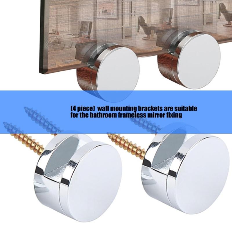 Modern Zinc Alloy Shelf Bracket Quick Setups Advertising Plate Glass Clamp Bathroom Mirror Glass Fixed Fitting Enduring