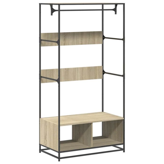 VidaXL Armoire chêne sonoma 90x50x180 cm bois d'ingénierie, armoire de rangement, organisateur de garde-robe, armoire, 849295