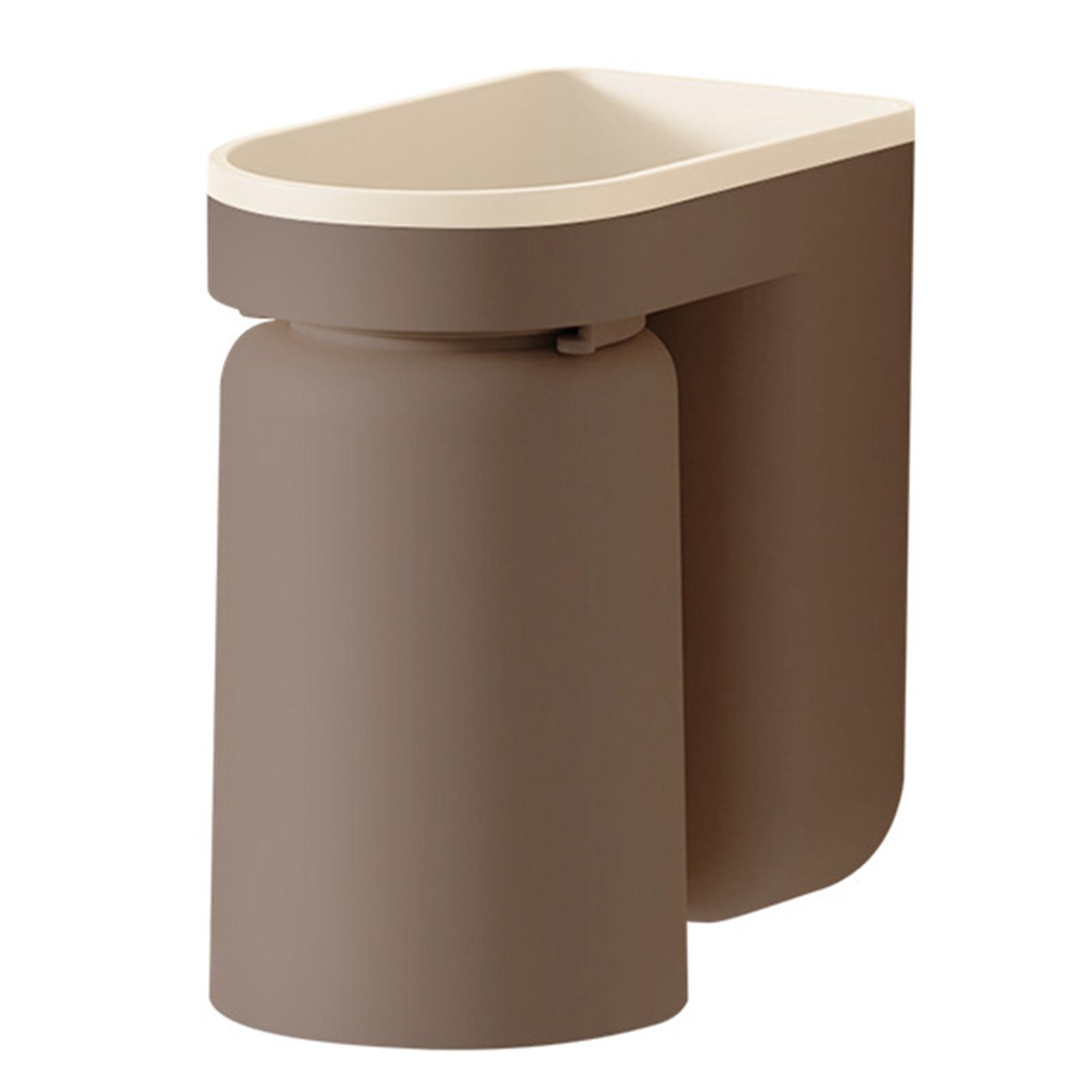 

Wall Mounted Toothbrush Holder with Self-Adhesive Design No Drilling Bathroom Organizers for Bathroom and Kitchen Use коричневий