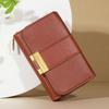 Purse PU Leather Short Wallet Zipper Women Card Holder Water-proof Three Fold Wallet Gift