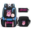 Animation Cartoon Peripheral Primary And Secondary School Students Schoolbag Multi-Functional Large-Capacity Leisure Backpack Three-Piece Set