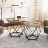 Small Round Coffee Table, Modern Coffee Table with Metal Frame, Living Room Table with Easy Assembly, Side End Table for Bedroom