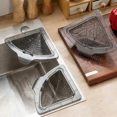 Panier d'égouttoir magnétique triangulaire Panier d'angle pour évier de cuisine Panier d'égouttage d'angle pour évier de cuisine Collecteur de déchets pour débris Restes de nourriture