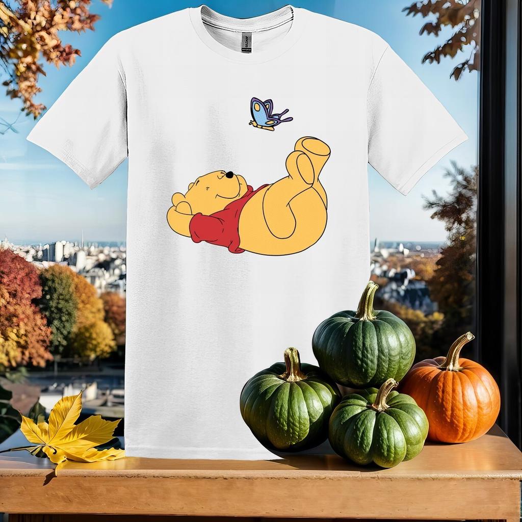 Pooh With Butterfly T T-shirt Kids Hoodie Men Women Unisex Tshirt SX295