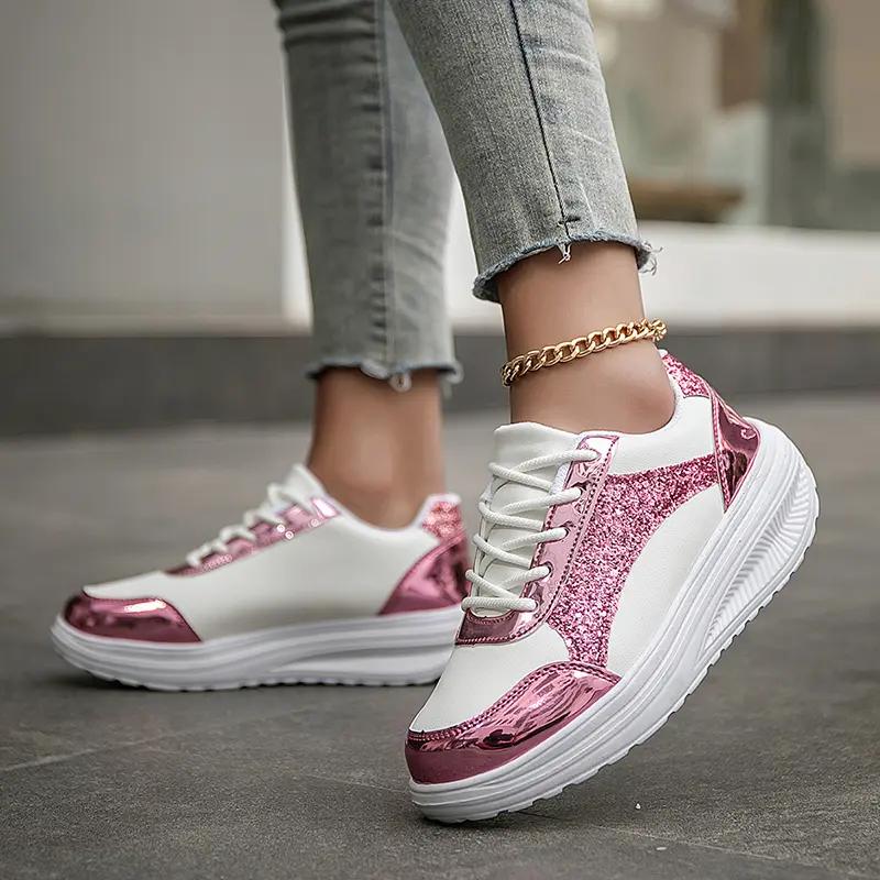 Summer New Brand Women's Breathable Sneakers Outdoor Thick Bottom Anti Slip Trendy Luxury Casual Sports Board Shoes