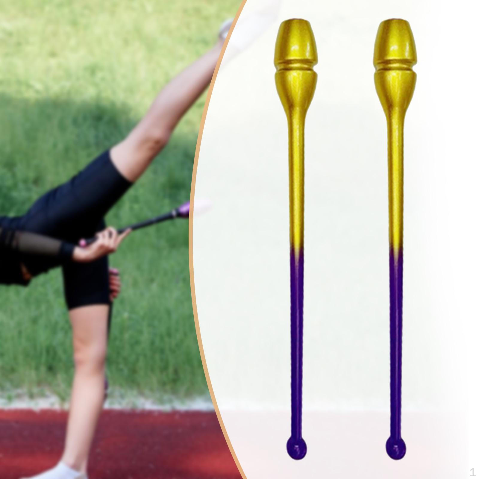 

Set of Connectable Rhythmic Gymnastics , Equipment for Performance And Stage, 35 Cm Gold Purple