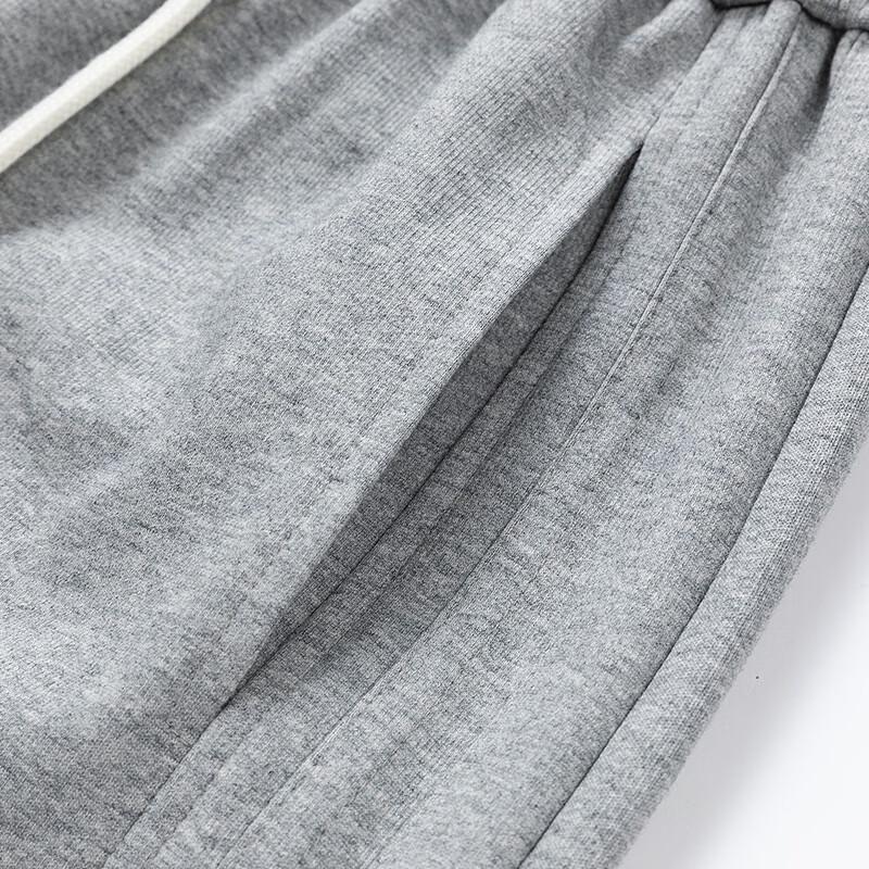 Men's Fleece-lined Loose Straight-Leg Sweatpants