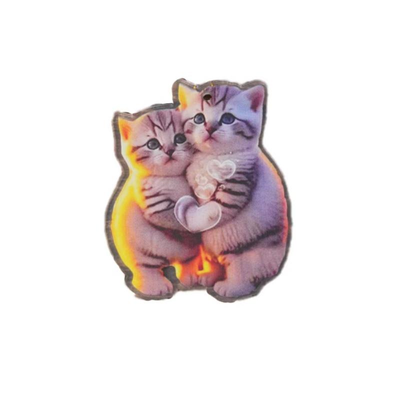 1 Stück flache magische Katze, Autoanhänger, Rucksackanhänger Schmuck