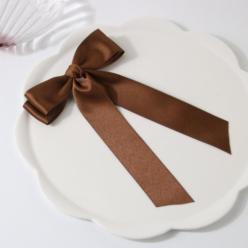 Ballet Style 4cm Bow Duckbill Hair Clip - Sweet Ribbon Hair Accessory