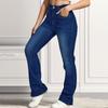 Modische, hoch taillierte, schlankmachende Stretch-Jeans im Micro-Cropped-Stil für Damen
