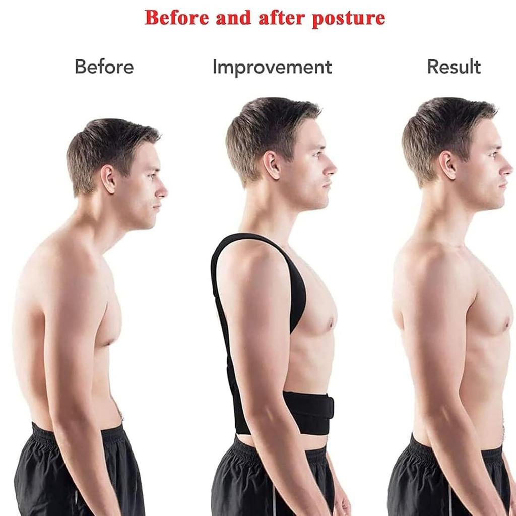 XS-4XL Plus Size Posture Corrector For Women And Men, Adjustable Back Support Lumbar Brace, Relief And Improve Posture For Neck, HunchBack And
