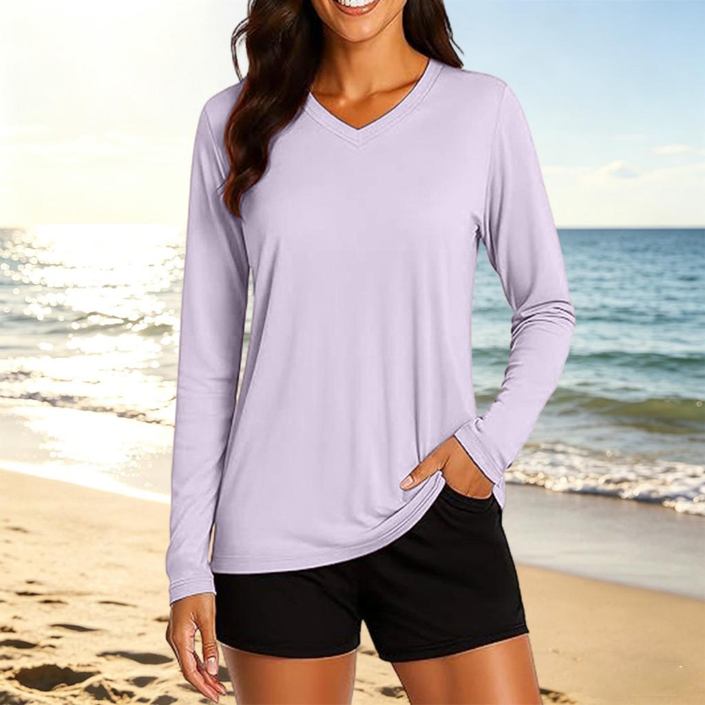 Women's Fashionable Casual Sun-protective -colored Top