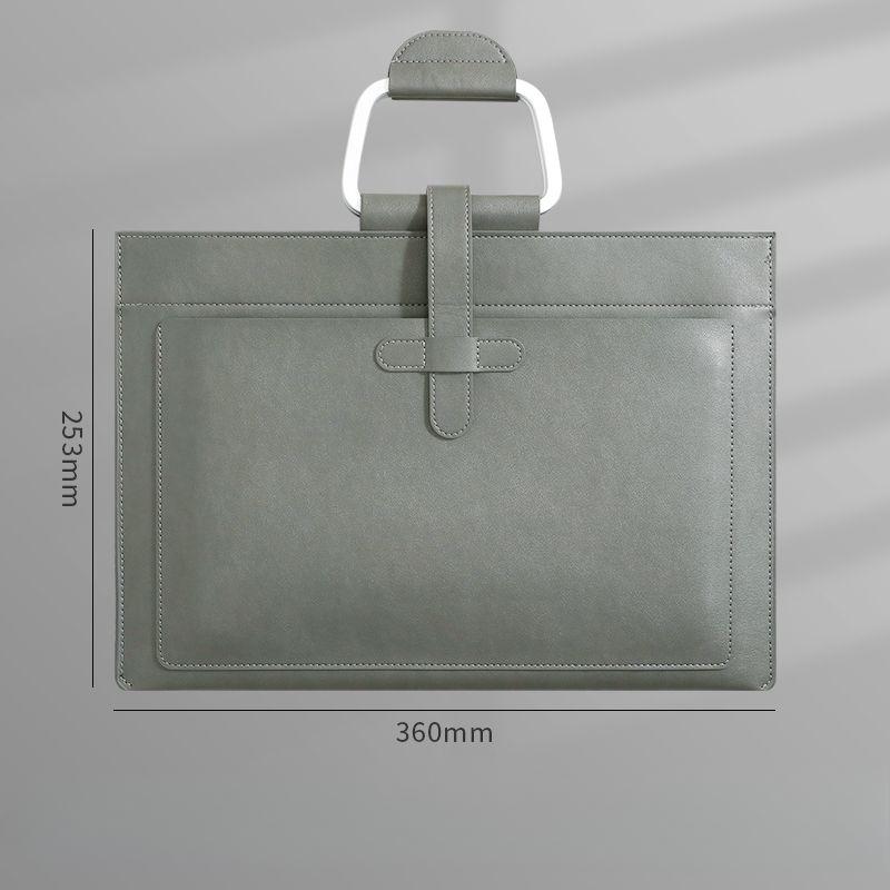 

Папка для документов формата А4, кожаная сумка для документов, многофункциональная сумка-тоут, сумка для хранения чеков, высококачественная водонепроницаемая, большой емкости серый