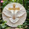 Metal Wall Sign Dove Cross Garden Kitchen Bar Garage Decor