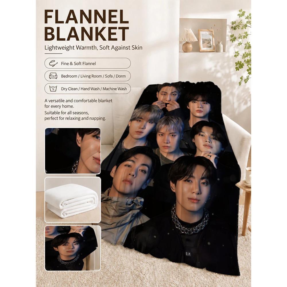 Male Idol Group Portrait Blanket Blanket Suitable For All Seasons Bedroom Sheet Outdoor Plush Blanket