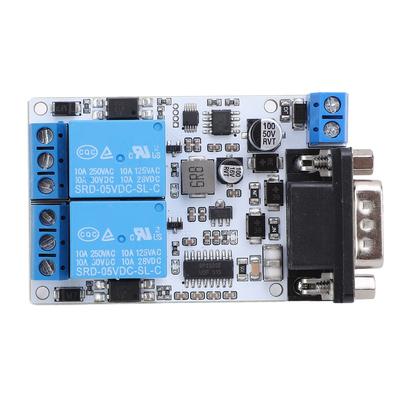 2-Kanal-Relaismodul für serielle Schnittstelle RS232 Opto-Relaisplatine mit für MCU SP3232 8-Bit-Kommunikationschip
