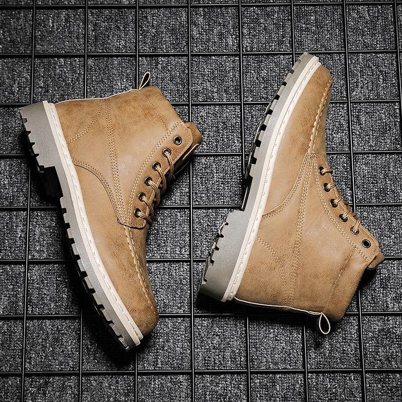 Mode Natürliches Rindsleder Herren Winterstiefel Handgefertigt Retro Herrenstiefel Leder Herren Winterschuhe Herrenschuhe 65