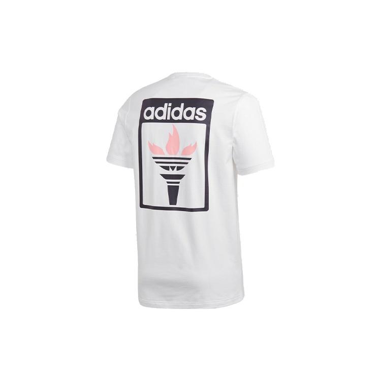 adidas originals Flame Printing Short Sleeve White Men s GK5905 L