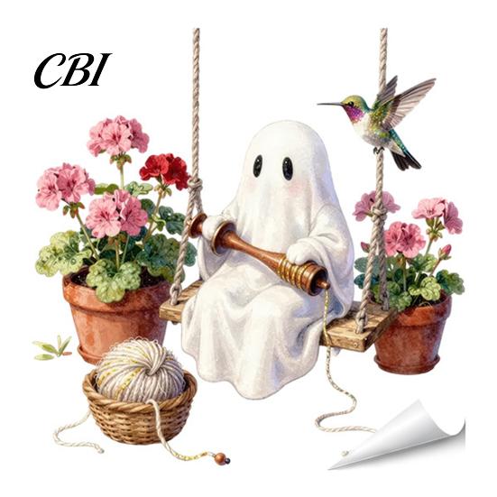Flexible Cuttable Wall Decals Halloween Ghost Flower/Ghost/Spider Web Window Stickers, Waterproof PVC Static Clings, Holiday Party Supplies Removable