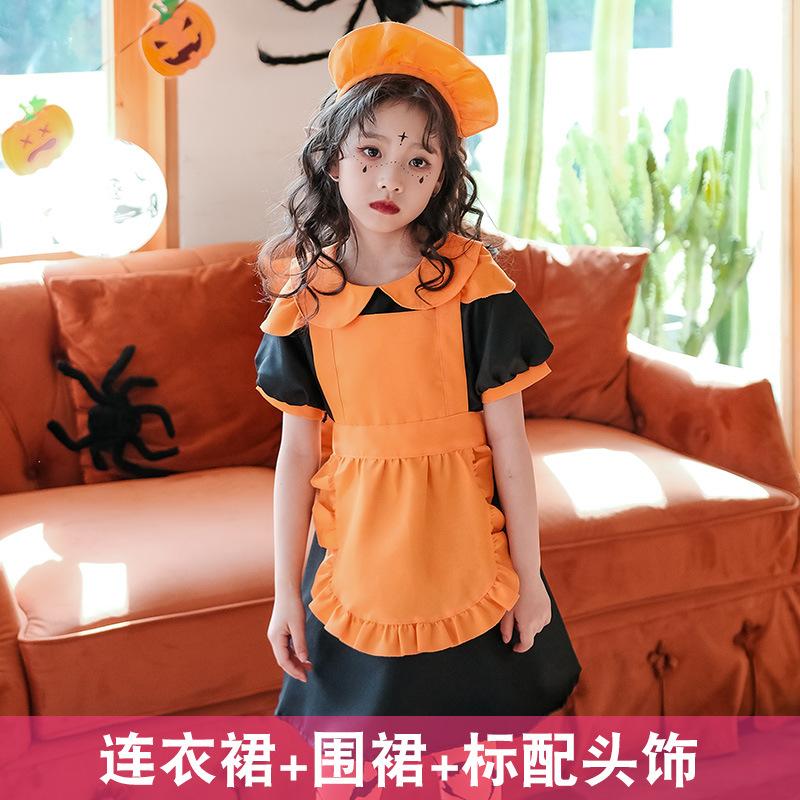 

Хэллоуин Детский Костюм Тыква Родитель-Ребенок Костюм Ведьмы Костюм Горничной Костюм Принцессы Девочка Малыш Платье Вампира Девочка 150cm