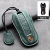 Leather Car Key Cover Case Shell Bag for Porsche Panamera Carman Macann Bobst Cayenne 911 981 991 970 996 Keychain Accessories