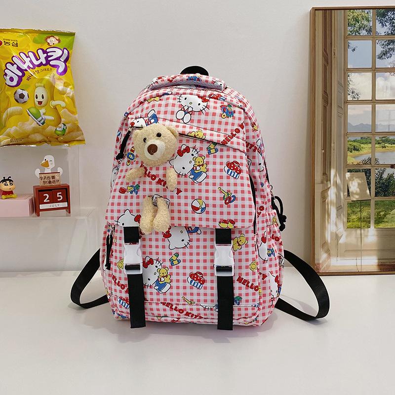 Schoolbag New Large-capacity Backpack Small Schoolbag Student Schoolbag Lightweight Trendy Multi-layer Printing Cute Casual Backpack