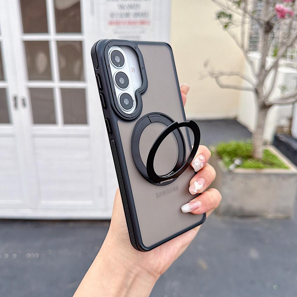 KEYSION Custodia Magnetica Traslucida Opaca per Telefono per Samsung Galaxy S25 S26 Ultra 5G S26+ Supporto ad Anello Rotante a 360° Copertura Antiurto
