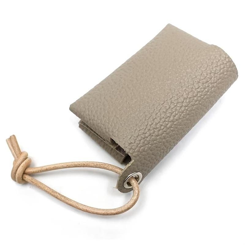 

Mini Portable Hanging Tissue Case with Strap Foldable Soft Pocket-Sized for Daily Travel Festive Celebration Car Purse Accessory сірий колір