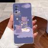 Casing For Samsung Galaxy A82 / Quantum 2 Clear Silicone Soft TPU Back Cover For Samsung Quantum2 Cute Rabbit Cat Phone Case