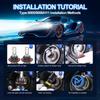 2PCS 9012 LED Headlights Bulbs High Low Beam 6000K Super Bright White Euipped With Internal Drive Auto Light Bulbs DC12V Vehicle