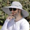 Outdoor men's and women's breathable sun shading 15cm large eave covered fishing,hiking,leisure,breathable summer fisherman hat