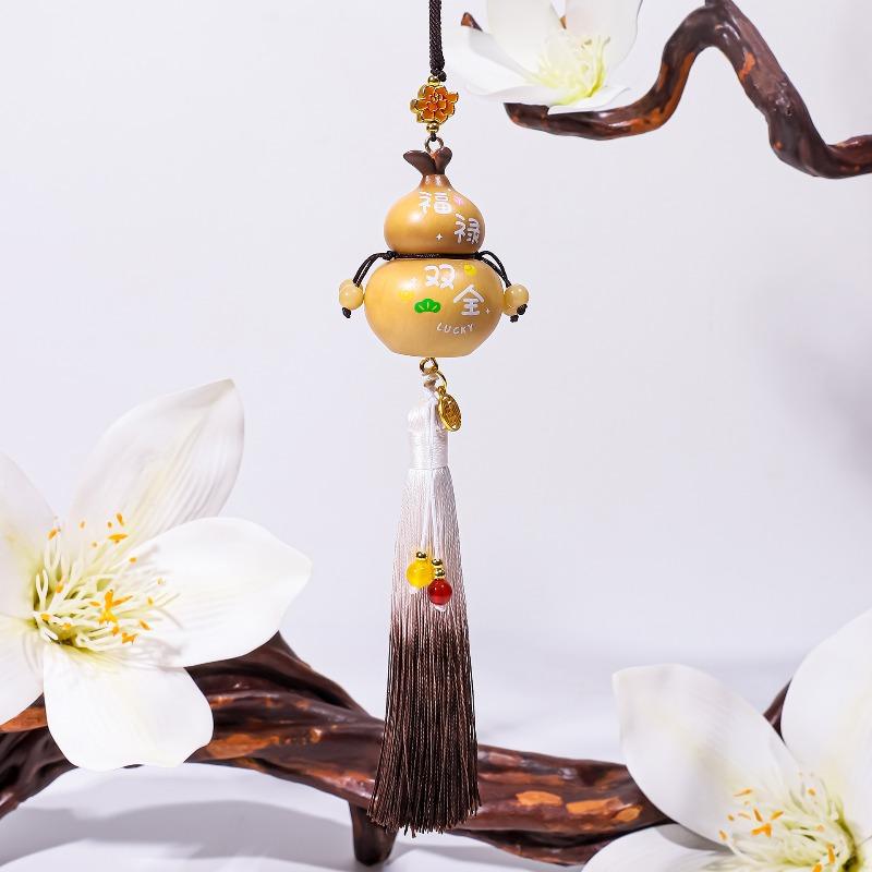 Suspensions de Voiture Gourde, Décoration de Rétroviseur Intérieur Suspensions de Voiture, Gourde Fulu en Résine Cadeau Atmosphère Suspensions de Voiture