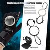 1Pc Adjustable Rearview Mirror With Lanyard Rope Side Mount Accessory For Cave And Boat Diving Bcd Equipment Bungee Rope Mirror